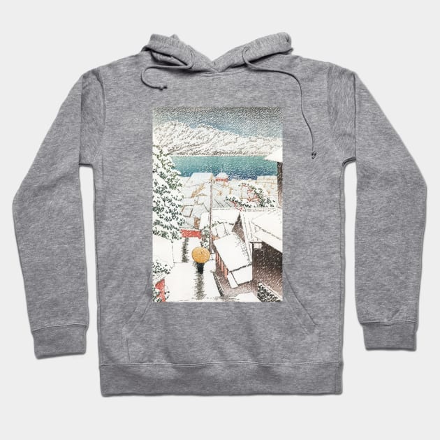 Slope of Senkoji Temple in Onomichi by Kawase Hasui Hoodie by Takeda_Art